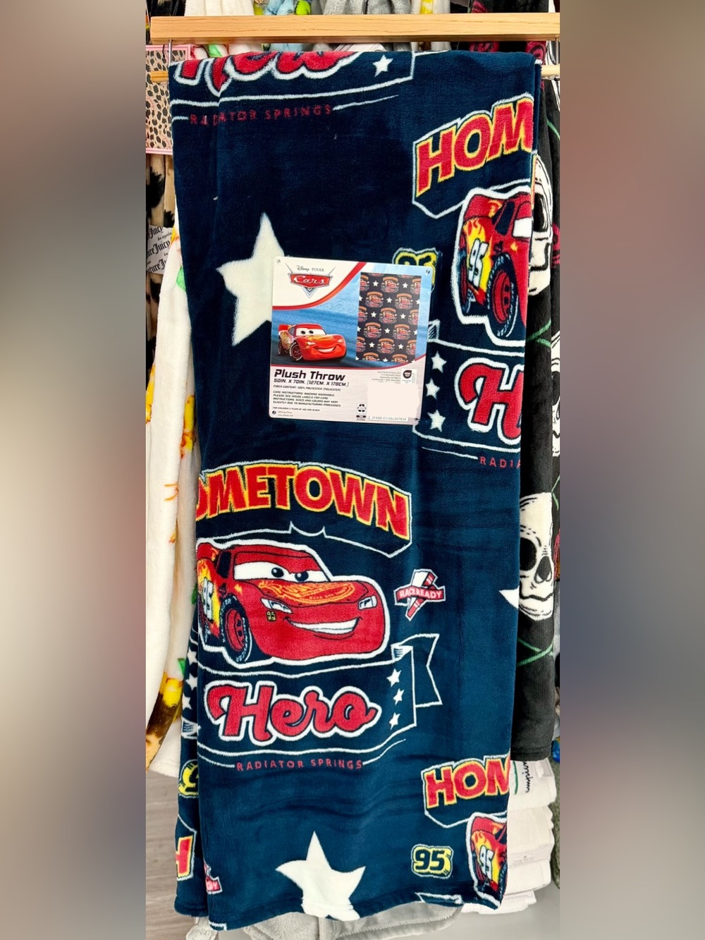 pixar cars plush blanket throw